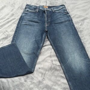 MOTHER Blue Straight Leg Jeans Classic Style